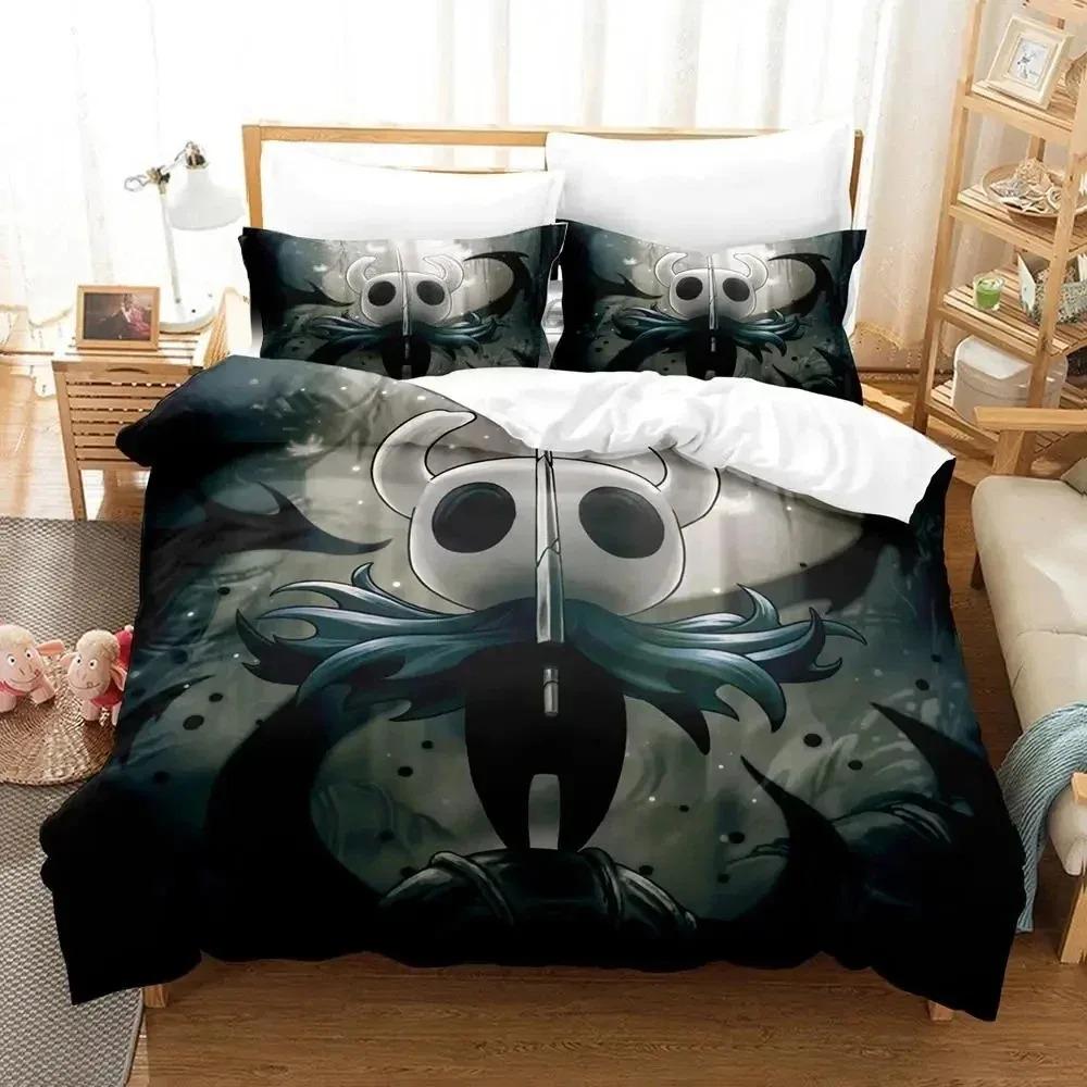 Hollow Knight Anime Bedding Set Duvet Cover Pillowcase King Queen Size Boys Adult Bedroom Decor