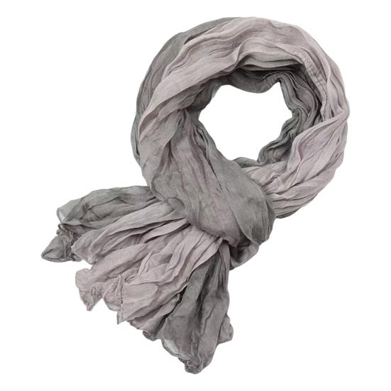 Ladies Shawl Scarf Color-Blocking Pleated Design Versatile Scarf Autumn Winter Outdoors Commuting Long Scarf