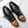 Модные повседневные кожаные туфли с острым носком, деловые мужские туфли, цельные, модель 4028-D