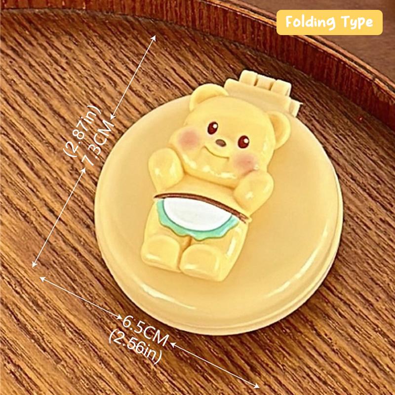 Милый медведь-масло складные расчески для массажа головы мультяшная портативная расческа для волос с воздушной подушкой щетка для волос складная массажная расческа инструменты для укладки