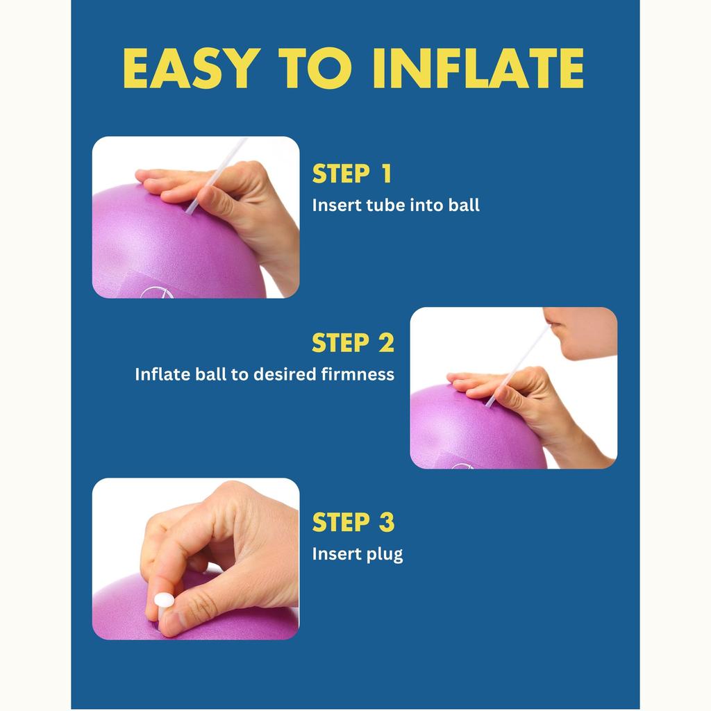 ProBody Pilates Мини-мяч для упражнений - 9 дюймов Маленький мяч Бендера для стабильности, Барре, Пилатеса, Йоги, Тренировки кора и Физиотерапии