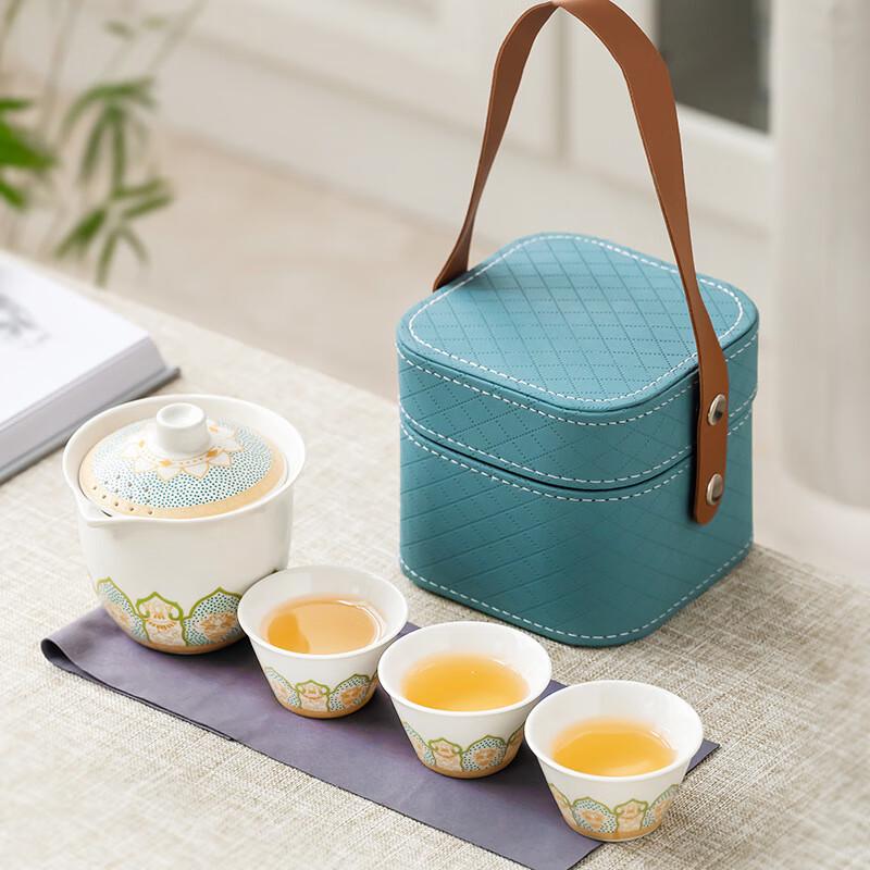 Portable Ceramic Kung Fu Travel Tea Set