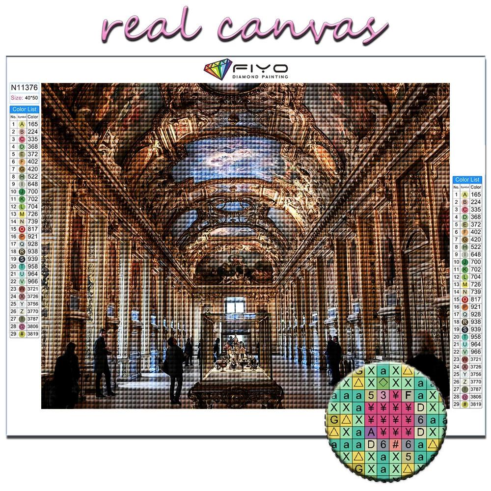 5D DIY Алмазная вышивка Лувр Алмазная картина Мозаика Украшение дома