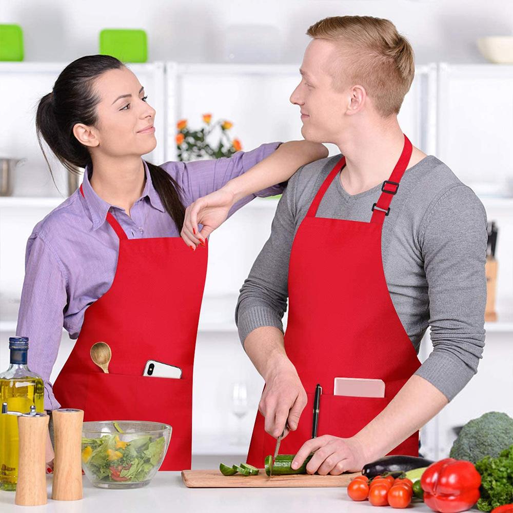 Кухонный черный фартук в наличии регулируемая пряжка большой размер фартук мужские и женские фартуки mandiles de cocina mujer