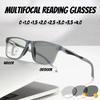 Neutral Fashion Photochromic Multifocal Reading Glasses Sport-Style Hd Blue Light Protection Progressive Presbyopia Glasses +4.0