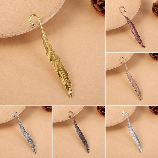 2Pcs Feather Bookmark Metal Book Mark Page Reading DIY Gifts Stationery for Home Study School Office