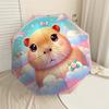 1PC Hamster Clouds Automatic Open/Close Umbrella with Windproof, 8-Rib Sturdy Canopy, Durable Ribs, Fashionable Design, Outdoor Accessory, Fun Prin, H