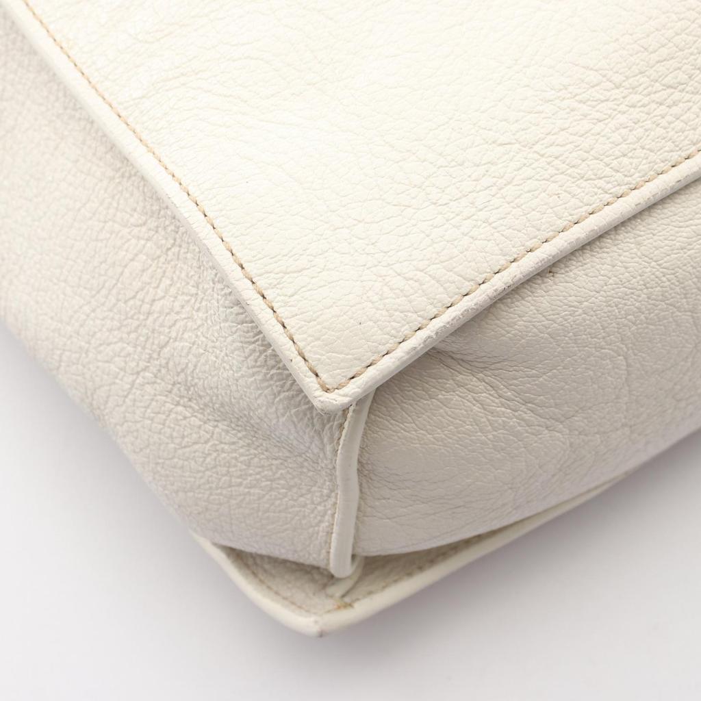 Used Miu Miu Tote Bag leather White Used Women