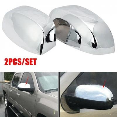 2x Для 2007-2013 Chevy Silverado / GMC Sierra ХРОМИРОВАННЫЕ Накладки на зеркала Замена
