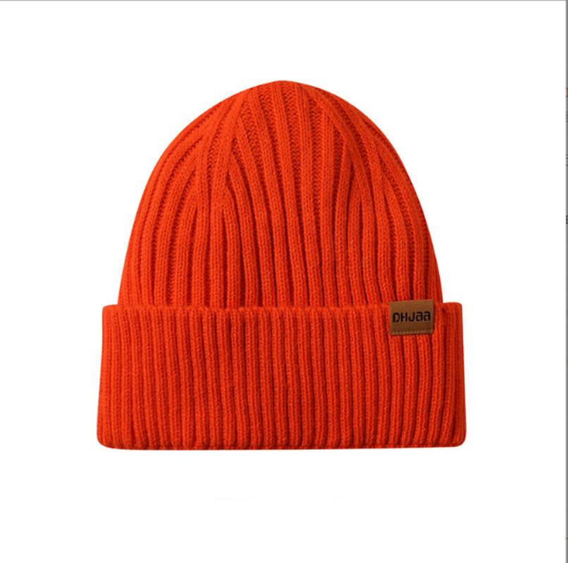 9 цветов Кепка мужская и женская осень-зима колледж бархатный стиль ветрозащитная и теплая однотонная вышитая вязаная шапка