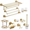 European Gold All-Copper Bathroom Towel Rack & Accessories Set