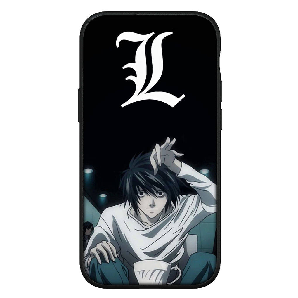 Чехол для iPhone 17 16 15 Xiaomi Poco Redmi Note 14 13 12 Pro Max 9 16e Samsung Galaxy S25 S24 S23 OPPO Huawei Мультяшный Тетрадь смерти L Lawliet Чехол для телефона