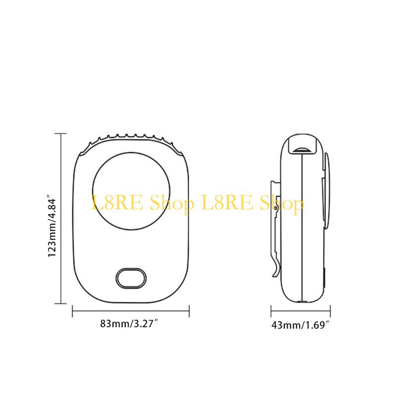 L8RE Мини-охладитель воздуха USB-вентилятор с перезаряжаемой батареей 2000 мАч Портативный дисплей питания