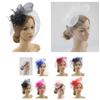 Блюдце Sinamay Повязка на голову Чародей Свадебная шляпа Ascot Hatinator Вуаль в виде птичьей клетки