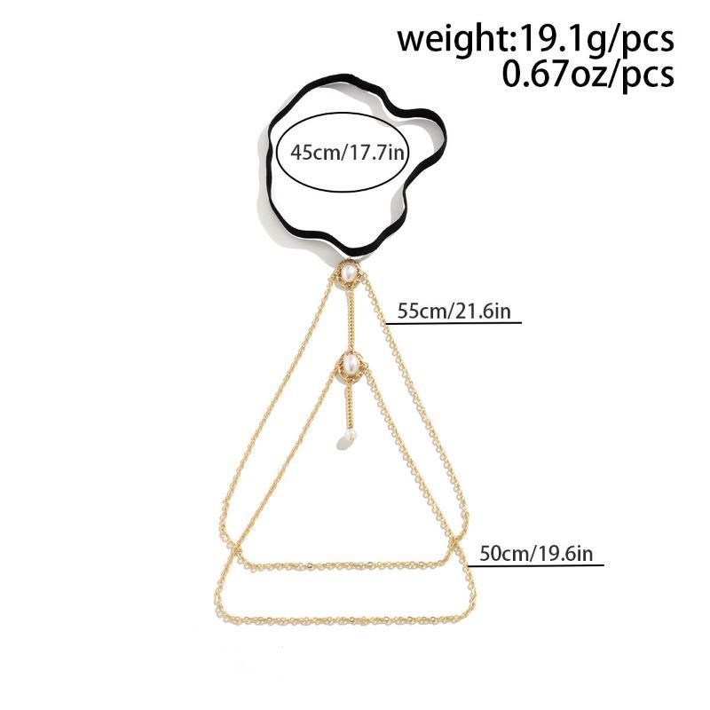 Сексуальная многослойная цепочка с жемчугом и кисточками для женщин, простая регулируемая эластичная цепочка на бедро, пляжные украшения для тела