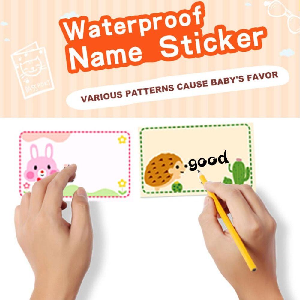 Blank Name Tag Cartoon Name Labels Rectangle Name Stickers Home