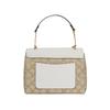 New COACH Tammie Canvas With Leather And Precise Pebbled Leather Shoulder Bag Crossbody Bag Large Size Women's Khaki White CA016-IMOTV