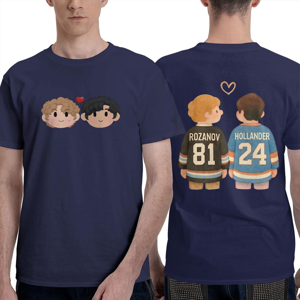 Heated Rivalry Ilya and Shane Cartoon T Shirt Trending T Shirts Short Sleeve Vintage Summer Pure Cotton ONeck Oversize Tees