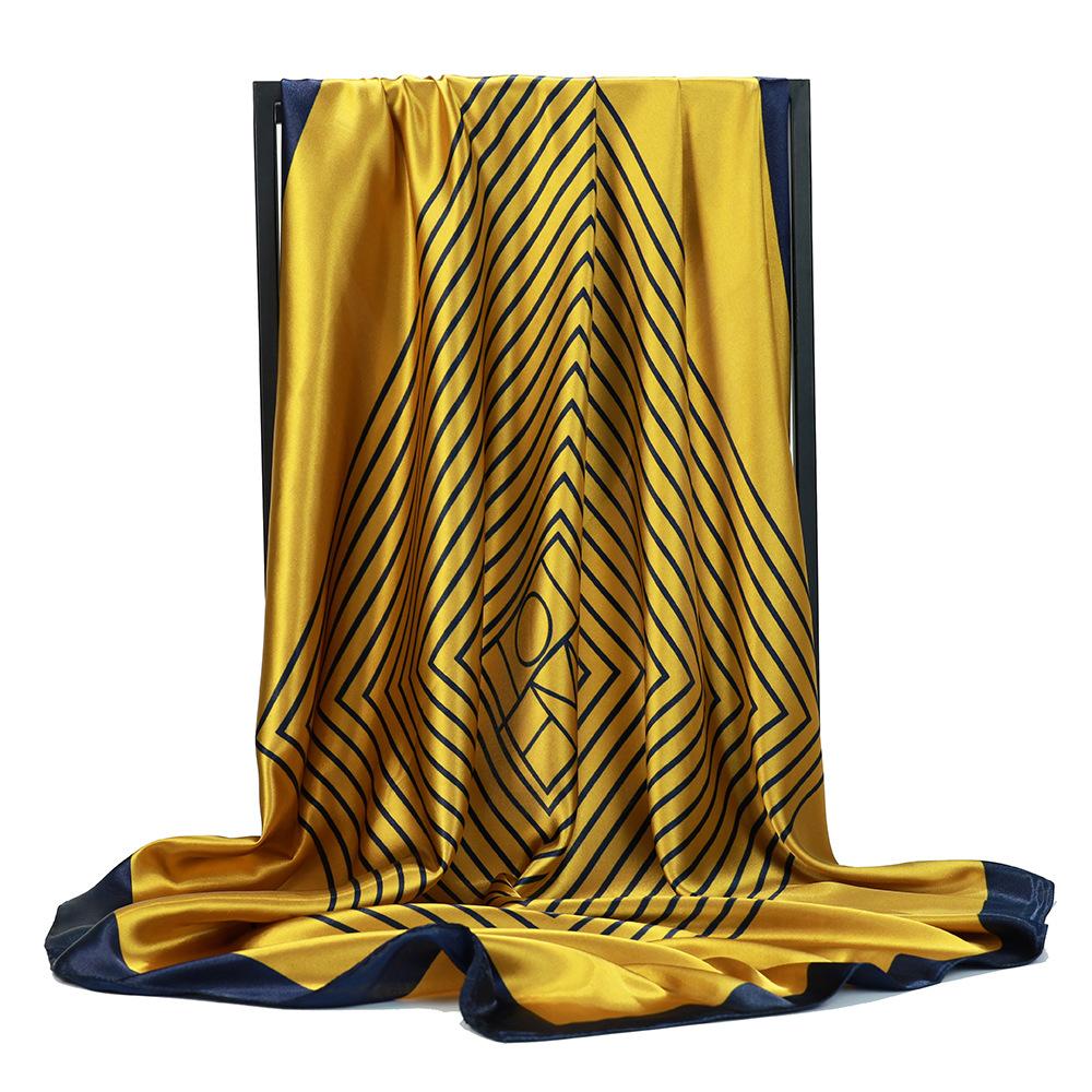 High-quality Luxurious Silk Scarves Headband Scarfs Neck Scarf For Women Chain Silk Scarf Women's Decorative Shawl