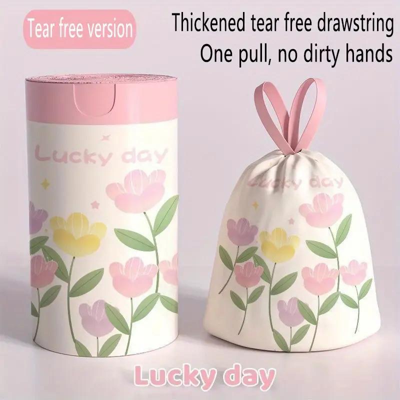 Lavender Scented Drawstring Trash Bags - Thickened Large Size, Multipurpose Disposable Bags for Kitchen, Bathroom, Bedroom, Toilet Tear-Resistant