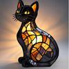 Cat Dog For Night Stands Table Lamps Stained Resin Tabletop Decoration Light