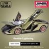 1:18 Lamborghini New Energy Super Sports Car Alloy Die-cast Car Model Sound and Light Series Pull Back Function Children's Toy Boy Birthday Gift