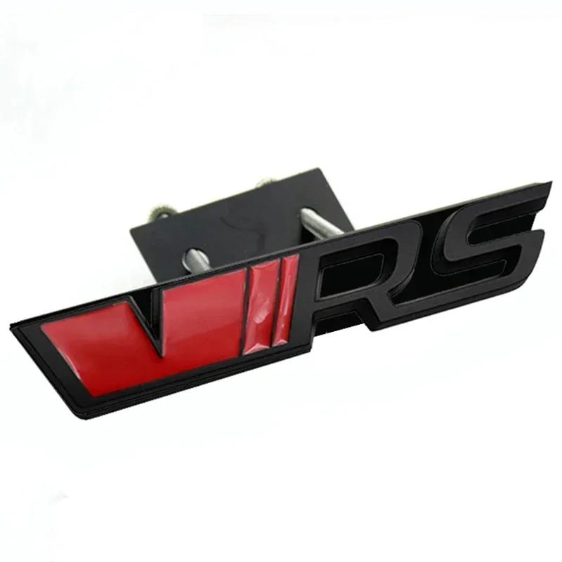 JIYQ3 VRS Logo Car Front Grille Emblem Metal Badge Decoration for Skoda Octavia Rs Fabia Rapid Superb Kodiaq Yeti Citigo Vision Kodiak