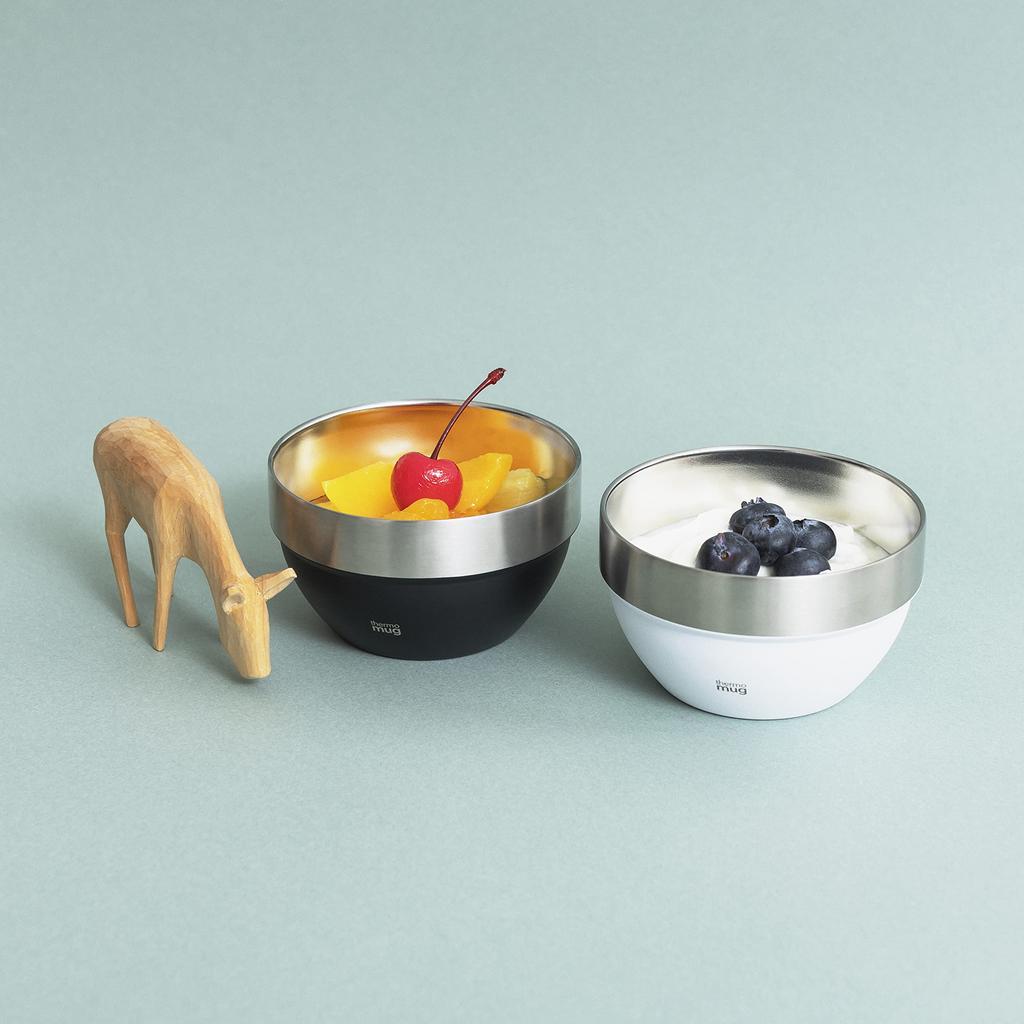 Термокружка штабелируемая SB23-32 Миска, 320 мл, Белая, Двустенная, Вакуумная