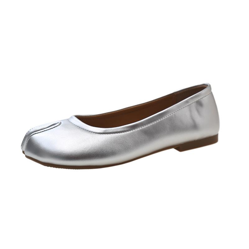 Fashion Spring Women Flats Female Split Toe Ninja Shallow Boat Loafers Ladies Retro Concise Walking Cozy Shoes Moccasins Mujer Zapatos