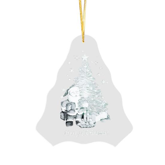 Зимние акриловые украшения Счастливого Рождества Подвесное украшение для рождественской елки Матовый крафт Подвеска для деревьев Окна Двери Декор