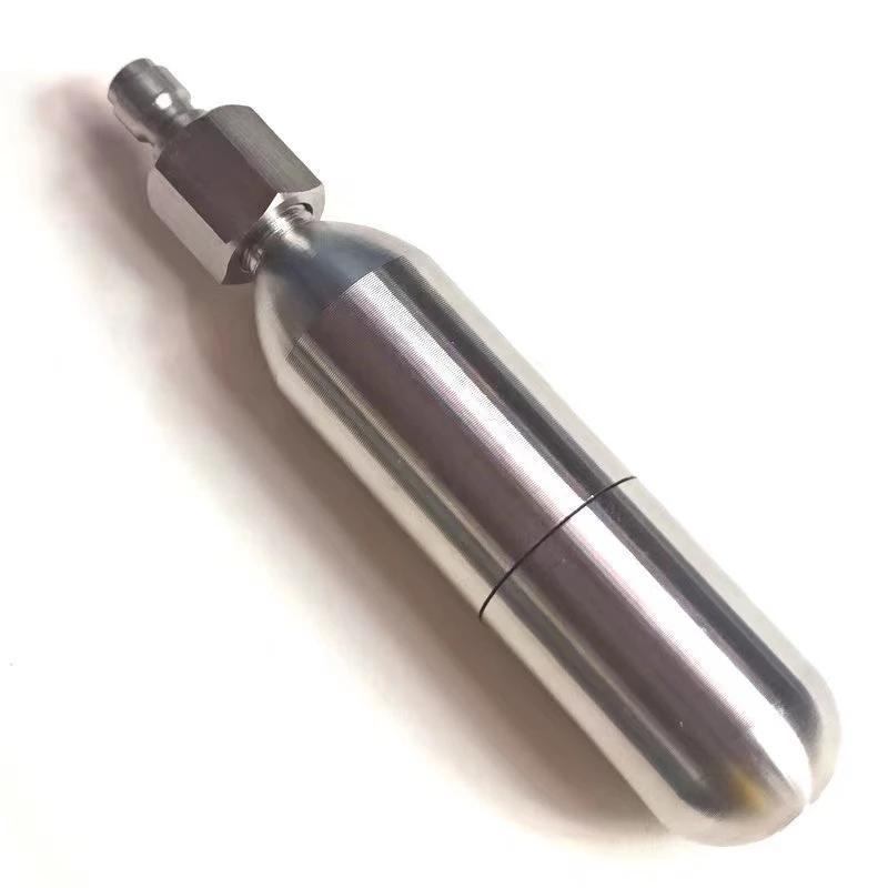 12G/16G Small Steel Cylinder Mini Cylinder CO2 Bottle Small Gas Cylinder Beer Brewing 8mm Quick Connect Pagoda Head Rechargeable