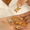 Exquisite Diy Diverse Diamond Pendant Accessories Stainless Steel Gold Plated Versatile Pendant Collection