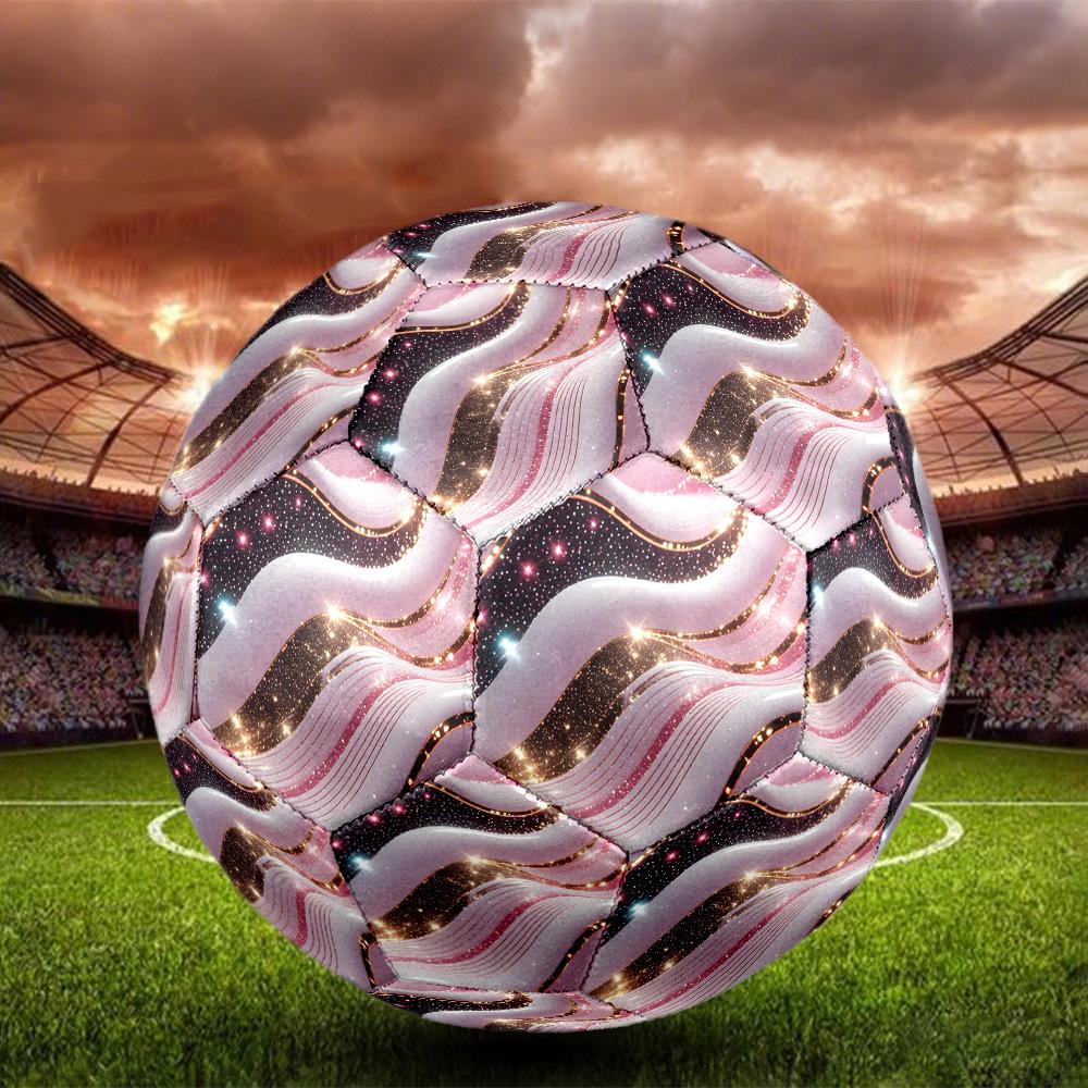 Heart Indoor Soccer Ball Colorful Machine Stitched PVC Size 5 Team Training Competition Ready Durable High-Bounce Cool Sports Gift