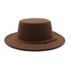 Мужская и женская парная шляпа британская классическая ретро шерстяная плоская шляпа большая шляпа с карнизом Lmn0110