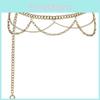 Womens Metallic Waist Chain With Engraved Style Fashion Belt For Versatile Outfits