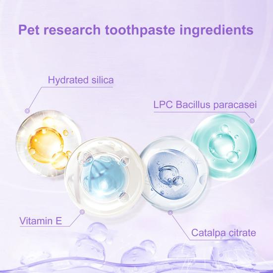 Pet Oral Repair Gel Зубная щетка-ручка для собак и кошек Набор для чистки зубов 5 мл Гель для ухода за зубами домашних животных Очиститель для удаления зубного камня Уход за деснами Освежитель дыхания