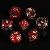 7PCS/Set Digital Acrylic Dice Polyhedral Mixed Color Dice Pearlescent Dice  for RPG DnD