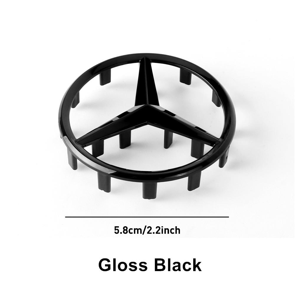 SUG2 Car Interior Steering Wheel Hollow Badge Logo Decor Accessories For Mercedes Benz C180 C200 C260 C300 W108 W124 W126