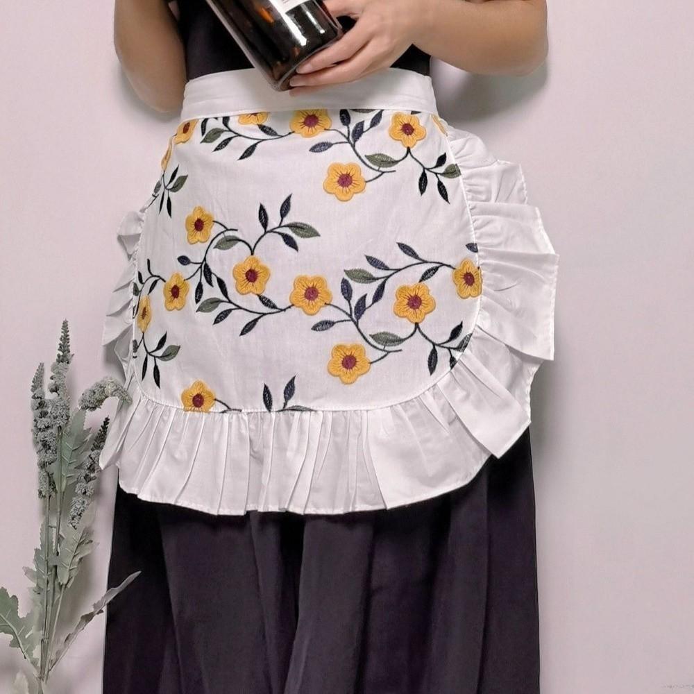 Изысканный поясной фартук Элегантный полуфартук Портативный фартук официанта Ресторан