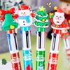 6x/набор 4 в 1 разноцветная шариковая ручка Рождественская шариковая ручка 0,5 мм ручка-челнок ручка для письма офис школьные принадлежности