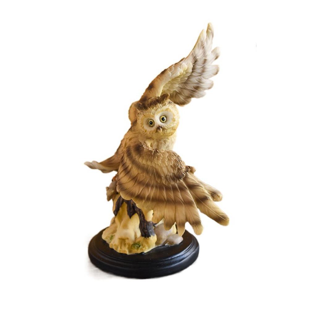 Креативное украшение в виде совы, смола, миниатюрная фигурка, скульптура, поделки, статуэтка животного, подарок