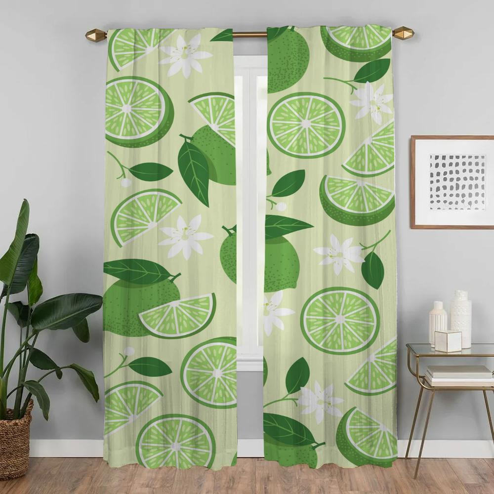 Modern Living Room Curtains for Camera Fruit Tulle for Bedroom Shades Partition Window Curtain Blackout Curtains 2 Pieces Child