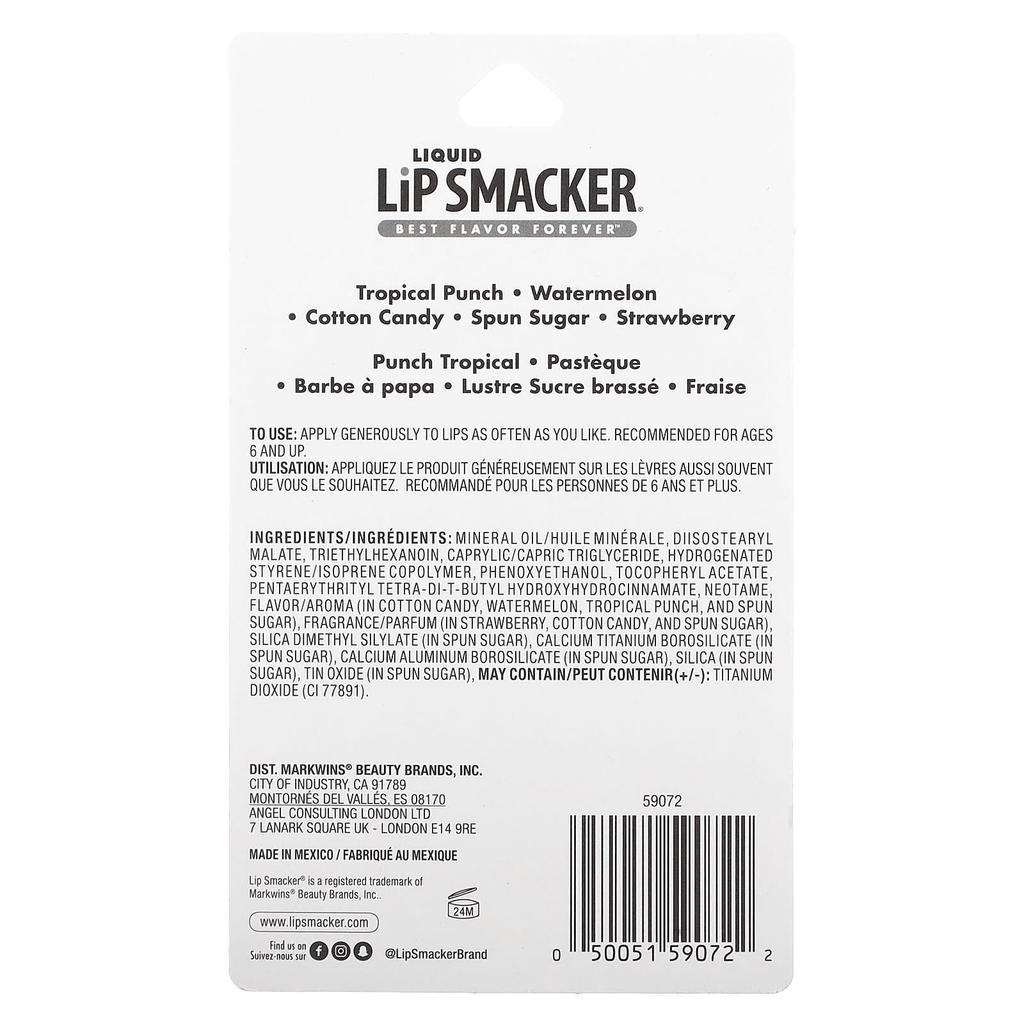 Lip Smacker Жидкий блеск для губ, упаковка Variety, 5 упаковок, 0,45 жидких унций (14 мл)