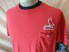 Vintage 90's St. Louis Cardinals Red Tee Pocket T Shirt Size L