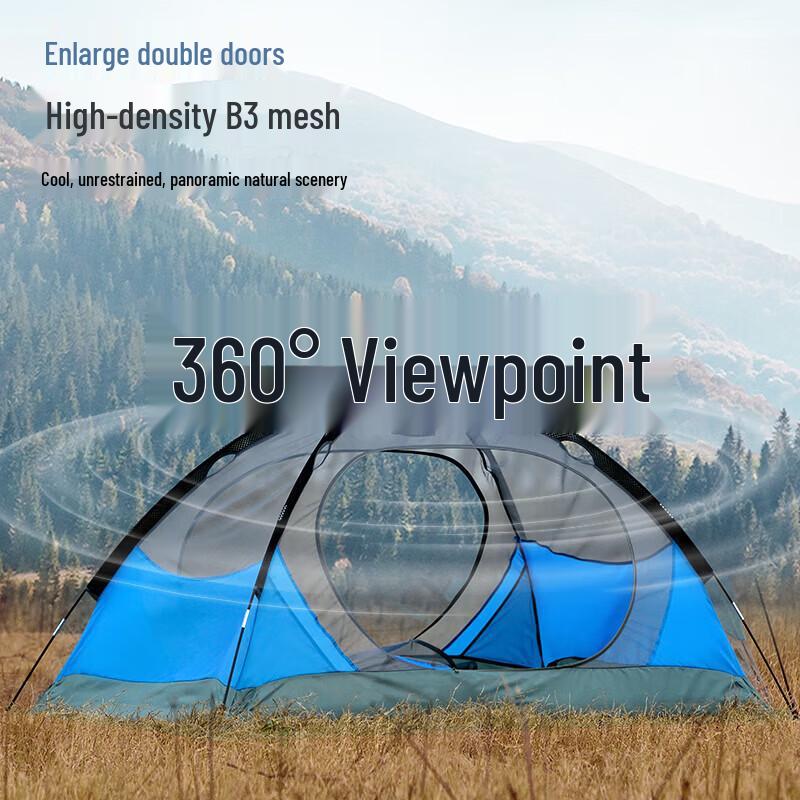 Beishanlang Double-Layer 2-Person Aluminum Pole Camping Tent