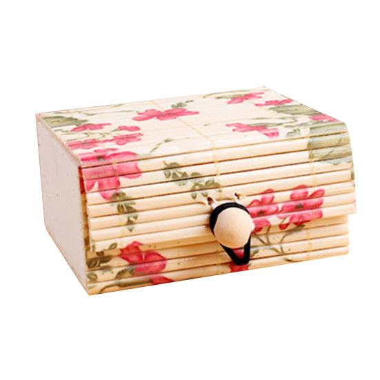 Бамбуковое деревянное ожерелье, серьги, футляр для хранения ювелирных изделий, коробка для хранения мелочей, держатель