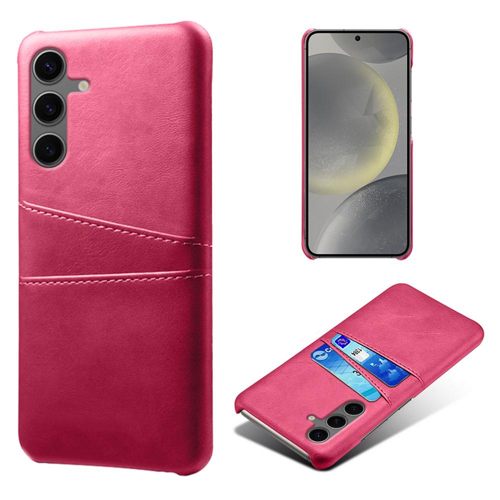 For Samsung Galaxy S24 FE Case Dual Card Slots PU Leather+Hard PC Phone Cover