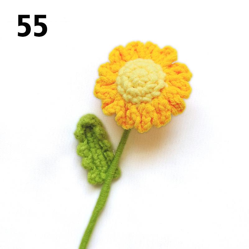 Подарок на День Учителя Подсолнух Вязаный Цветок Вязаный Цветок Ручной Работы Букет Домашний