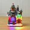 New Christmas Decorations Ice Cream Cookies Glowing Hut LED Lights Snow House Christmas Ornaments