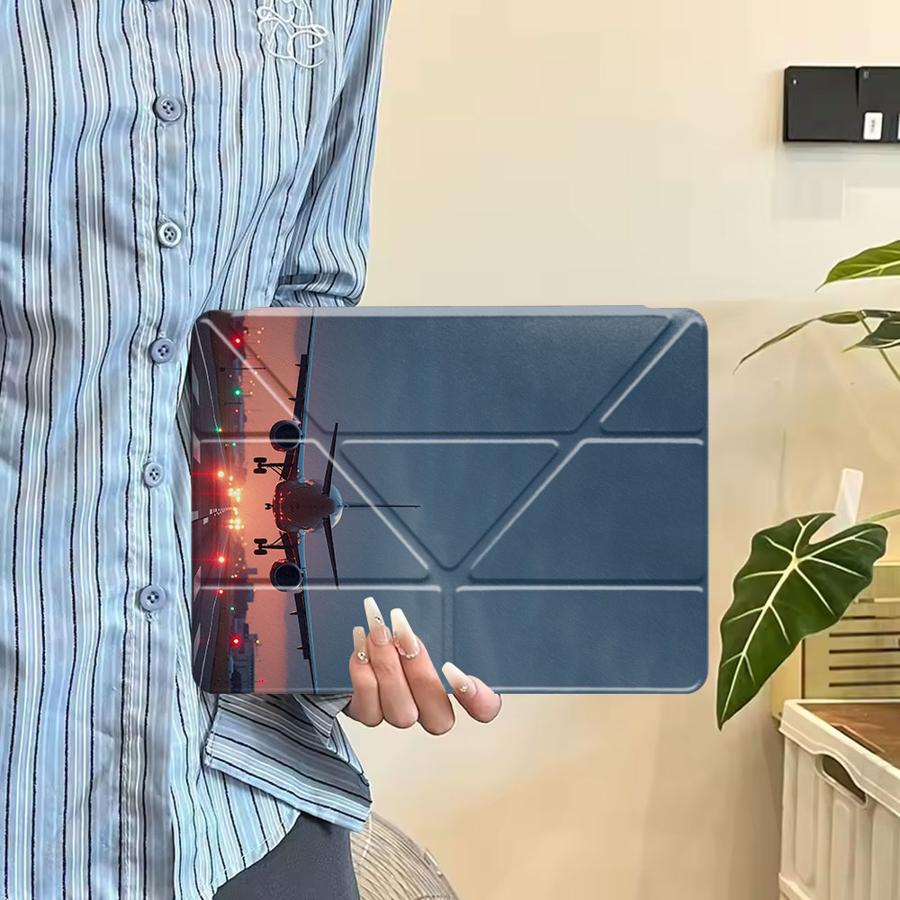 Чехол для планшета для iPad Pro 2025 Mini 6 7 Air 4 5 M3 M2 1 2 M4 11 дюймов Pro 11-го 10-го 9-го 8-го 7-го 12,9 дюйма Чехол-подставка Ночной Асфальт